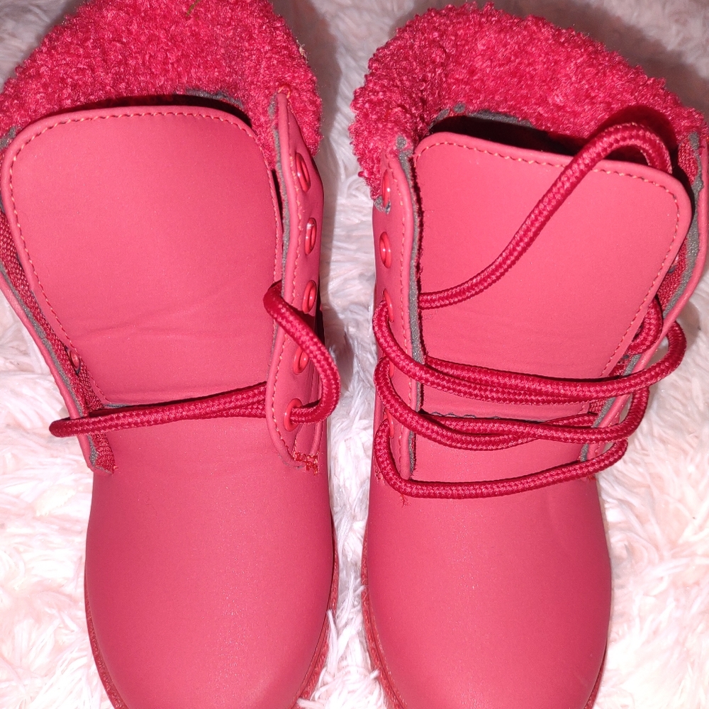 Red Lace Boy Boots